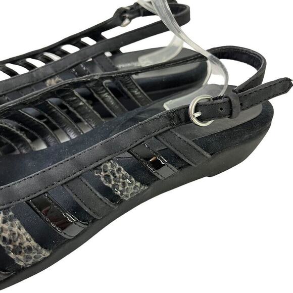A2 Aerosoles Womens Charismatic Black Open Toe Slingback Wedge Sandals Shoes 9 - Picture 7 of 16